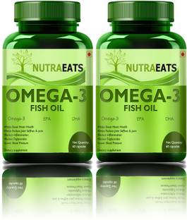 NutraEats Fish Oil Fish Oil Capsules for Men & Women with Omega 3 (Pack Of 2)