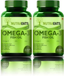 NutraEats Fish Oil Fish Oil Capsules for Men & Women with Omega 3 (Pack Of 2)Premium