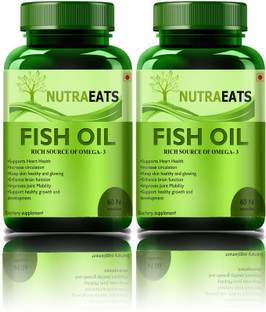 NutraEats Fish Oil (Triple Strength) With 1000Mg Omega 3 (Pack Of 2)Premium