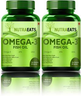 NutraEats Fish Oil Fish Oil Capsules for Men & Women with Omega 3 (Pack Of 2)Pro