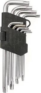 Qualigen 9pcs T10-T50 Torx Hex Wrench Screwdriver Allen Key Set