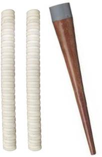 Raider Combo of 2 Cricket Bat White Grip (MSD) + One Wooden Grip Cone Gripper