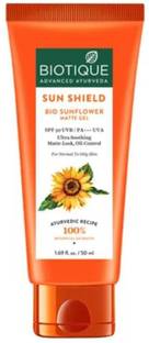 BIOTIQUE Sunscreen - SPF 50 PA++++ Sunflower matte gel 50 ml