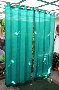 Boutique Ever 244 cm (8 ft) Net Blackout Door Curtain (Pack Of 2)