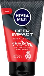 NIVEA MEN Facewash, Deep Impact Acne, with Himalayan Rock Salt, 100 gm Face Wash