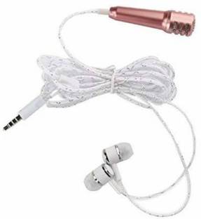 Clairbell IDC_651M_ Karaoke Singing Microphone Metal Sing Mic for Phone, for Computer, for PC Audio Cable with Stereo Earphone Compatible with all smart & IOS devices Microphone