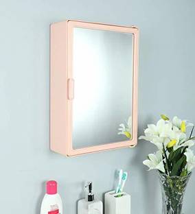 Maskey SMALL SIZE BATHROOM MIRROR STORAGE CABINET FOR 2 PERSON Plastic Wall Shelf