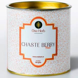 one herb ChasteBerry Fruit Tea 100g (Vitex Agnus Castus) for Reducing PMS Symptoms & Acne, Hormonal Imbalance, Super Herb Herbal Tea Tin