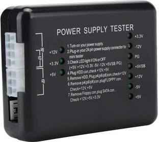 ONCRO power supply tester, Motherboard Computer PC 24 pin 20 pin 8 pin 6 pin 4 pin for PSU, ATX, SATA, HDD, SMPS, PC, Floppy with LED Indicator Light Analog Voltage Tester