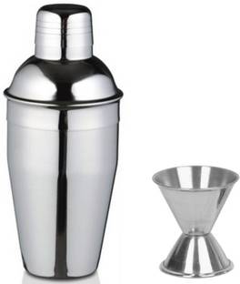 Dynore 2 piece Bar set (Large) - Delux cocktail shaker and peg measure 2 - Piece Bar Set