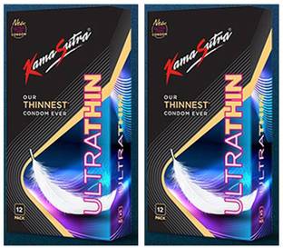 Kamasutra Ultrathin condom Pack of 2 Thinnest condoms ever Condom