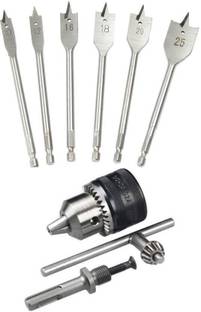 Qualigen Flat wood bit and chuck set 13 mm-1/2 unf new pack of 2