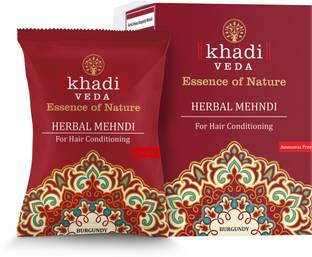 khadi veda Herbal Burgundy Mehndi For Anti Dandruff , Burgundy