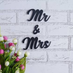 Flipkart SmartBuy Designer MR AND MRS. MDF Cutout Ready to Hang Decorative Showpiece  -  6.35 cm