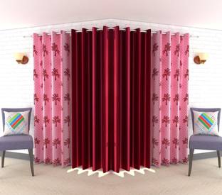 goycors 213 cm (7 ft) Polyester Semi Transparent Door Curtain (Pack Of 4)