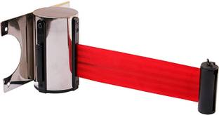 Ladwa 2.25 Meter Red Wall Mount Crowd Control Wall Safety/Security Barrier Belt With Easy Assembly for Airports, Banks, Restaurants, Hotels Emergency Sign