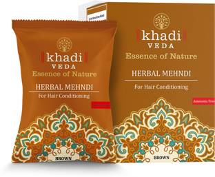 khadi veda Herbal Brown Mehandi For Healthy Scalp & Hair , Brown