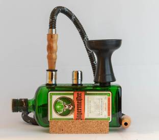 Smoke station Premium Jager Bomb with Stand Iron Hookah Shisha Pot 6 inch Glass Hookah