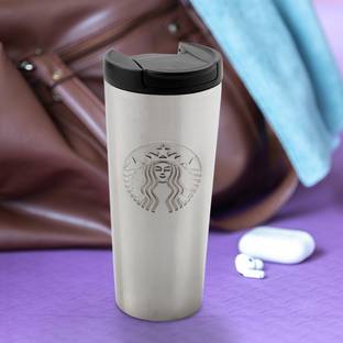 Starbucks Etched Silver Stainless Steel Tumbler