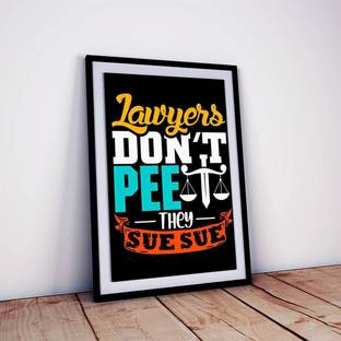 Funny Lawyer Poster with Frame for Room and Office Decorative Fine Art Print