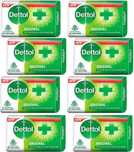 Dettol Original Protection From 100 Illness causing germs Soap 8X75g
