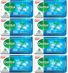 Dettol Intense Cool 2X Menthol Soap 8X75g