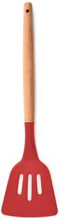 P-PLUS INTERNATIONAL PPLUS_WOOD_SLOTTED_RED_1 Mixing Spatula