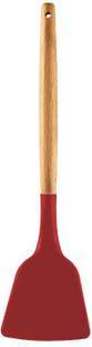 Woodtula Kitchen Silicone Spatula Shovel with Wooden Handle, Kitchen Utensil Tools, Red Pack of 1 Wooden Spatula