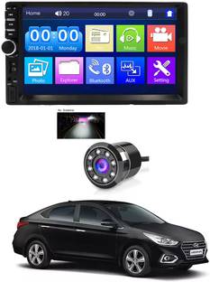 AYW 7 INCH Double Din Car Screen Stereo Media Player Audio Video Touch Screen Stereo Full HD with MP3/MP4/MP5/USB/FM Player/WiFi/Bluetooth & Mirror Link With Back Rear Camera Universal Verna 2017 For All Models Car Stereo