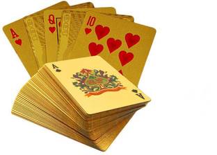 Bastex Best & Attractive Gold Plated Playing Cards For Magic, Poker, Teen Patti, Nightout Fun, Timepass, Build Numerogical Knowledge, Develope Brain skill