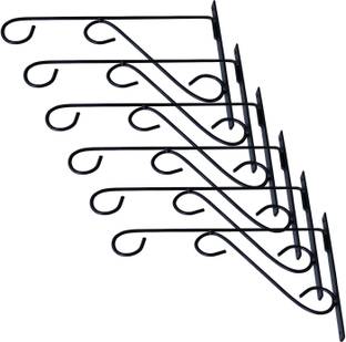 V Trisha Creative New Wall Mounted Hanging Planter In Black With Elegant Design Set of 6 Pieces For Multipurpose Use Made With High Quality Iron.For Both Indoor & Outdoor Use Plant Container Set