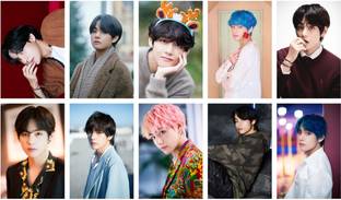 Pack of 10 BTS Member V (Kim Taehyung) Photocard set for BTS Fans | HD Quality Photographic Paper