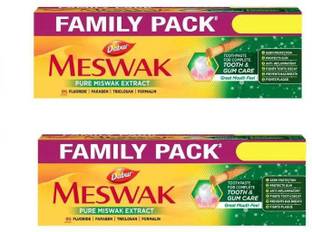 Dabur meswak family pack pure meswak extract (toothpaste) (200g+100g+ binaca brush) *2 Toothpaste