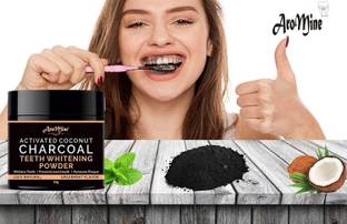 AroMine Natural Organic Teeth Cleansing Charcoal Powder No Side Effect-