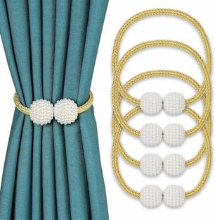 TREXEE Gold Tieback Hook, Tassels, Curtain Knobs, Curtain Hooks, Curtain Rings Metal