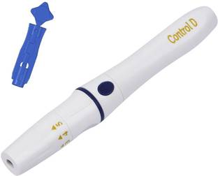Control D Adjustable Lancing Device-1 with 100 Lancets Painless Prick Technology with accurate Penetration and comfortable grip Glucometer Lancets