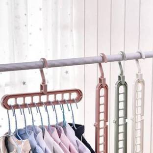 Radha Wardrobe Space Saver Folding Hangers, Closet Organizers,360º Swivel Hook(4Pcs) Closet Organizer