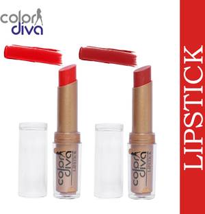 Color Diva Creamy Matte TANGY ORANGE & RUSTY BROWN Lipstick-4.5 gm (Set of 2)