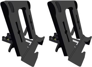 Techfab Mobile Stand Holder (Pack of 2) Black Big Size Universal Adjustable 4 Steps Fold-able for All Phone Tablet Desk Mobile Holder