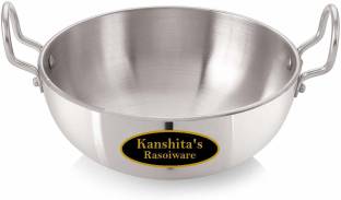 Kanshita's Rasoiware Premium Quality Aluminium Induction Bottom Kadhai 5 Liter Kadhai 28.5 cm diameter 5 L capacity