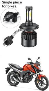 PECUNIA LED Headlight Bulbs - 12000LM 6000K -Hi/Lo Beam, Spotlight Fog Light Bulb Conversion Kits Upgraded Double JPS Chips Silent Fan IP67 Comftable With Honda CB Hornet 160 Headlight Motorbike LED (12 V, 55 W)