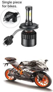 PECUNIA LED Headlight Bulbs - 12000LM 6000K -Hi/Lo Beam, Spotlight Fog Light Bulb Conversion Kits Upgraded Double JPS Chips Silent Fan IP67 Comftable With KTM RC 200 Headlight Motorbike LED for KTM (12 V, 55 W)