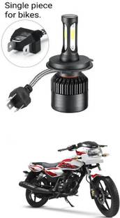 PECUNIA LED Headlight Bulbs - 12000LM 6000K -Hi/Lo Beam, Spotlight Fog Light Bulb Conversion Kits Upgraded Double JPS Chips Silent Fan IP67 Comftable With TVS Phoenix 125 Headlight Motorbike LED (12 V, 55 W)
