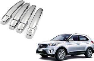 jagankirpa Chrome Door Grab Handle Car Cover/Catch Cover for Hyundai Creta 2015-2018 (Set of 4 Pcs, Silver) Chrome, Glossy Hyundai Creta Side Garnish
