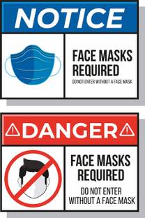 Techfit Face Mask Required, Do Not Enter Without A Face Mask Emergency Sign