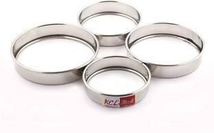 KCL Matka Kitchen Rack Steel Stainless Steel BIG Round Hot pot stand , Matka Stand for Kitchen – 4 Piece Set ( Diamater – 18 , 16 , 15 & 14 Cms Respectively)