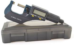 BALRAMA 0-25mm/0-1'' 0.001mm/0.00005'' Digital Electronic Outside Micrometer 0-25mm/0.001mm Micrometer Test Meter Professional LCD Metric Single type Outside Micrometer Measuring Gauge Tool Mechanics Engineers Wrench Digital Micrometer Screw Gauge