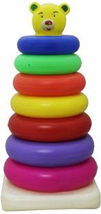 HK Toys Color Rainbow Stacking Ring Tower Blocks Toys for Baby Kids Toddler Infant