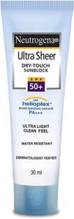 NEUTROGENA Sunscreen - SPF 50 PA+++ Ultra Sheer Dry Touch Sunblock SPF 50+ Sunscreen For Women And Men, 30ml