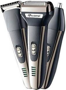 Awes Super Stylish trendy Gm 3 in 1 Geemy Rechargeable Electric Cordless Shaver Nose Ear and Hair Trimmer Trimmer 60 min  Runtime 3 Length Settings